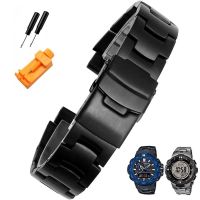 ◎♛ สายนาฬิกาสแตนเลสแข็งสำหรับ PROTREK PRW-3000310060006100YPRG-300 330 โลหะผู้ชายกลางแจ้งสายนาฬิกาคุณภาพสูง 16 มม.