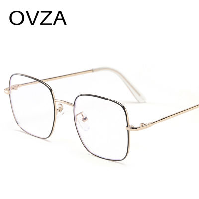 OVZA สแควร์แก้วแสงกรอบป้องกันลูเรย์ชายคอมพิวเตอร์แว่นตาสำหรับผู้หญิง2022แฟชั่นสไตล์ S0091