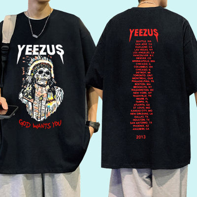 เสื้อยืดลำลองฤดูร้อนRapper Kanye West Graphic Print T Mens Hip Hop Cool Vintage Music Album Tshirt （S-5XL）