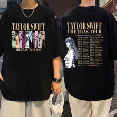 Taylor The Eras Tour Print T Shirt Men Women Aesthetics Hip Hop 100%Cotton T-shirt Summer High Street Fashion Oversized T-shirts