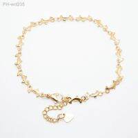 304 Stainless Steel Ocean Jewelry Anklet Gold Color Dolphin Animal 22.3cm(8 6/8 ) long Charms Anklets For Women Barefoot1 Piece