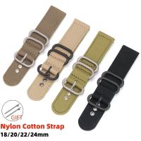 ♗ Premium Nylon Cotton Watch Strap 18 20 22 24mm Canvas Sports Waterproof Quick Release Bracelet Replacement Band for Omega 007