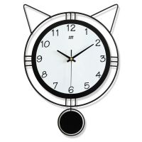 40X29CM Nordic Wind Wall Clock Creative Wall Clock Home Fashion Cartoon Cat Ear Clock for Living Room Kitchen Decor