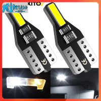 RTO 2ชิ้นโคมไฟอัตโนมัติ W5W T10หลอดไฟ Led Led 168 194สำหรับอ่านที่เก็บของภายในโคมไฟ12V 6000K สีขาว