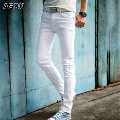 ASRV กางเกงยีนส์ชาย กางเกงขายาว ชาย กางเกงยีนส์ผู้ชาย jeans for men กางเกงยีนขาว ผช ผู้ชายใหม่อินเทรนด์ผู้ชายฟุตสีขาวกางเกงยีนส์ผู้ชายเกาหลีกางเกงลำลองสลิม
