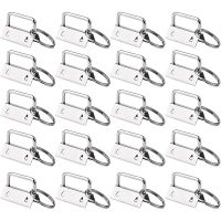 50 Sets of Keychain Hardware Keychain Keychain Bracelet Clip with 1 Inch Split Ring