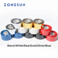 ZONESUNริบบิ้นความร้อนของเครื่องพิมพ์30*100Mวันที่รหัสริบบิ้นหัวฉีดสำหรับเครื่องพิมพ์พิมพ์ริบบิ้นสำหรับพลาสติกและกระดาษ