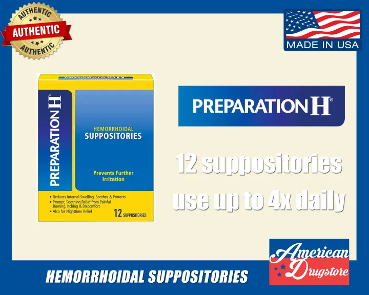 Preparation H Hemorrhoidal Suppositories, Reduce Internal Swelling ...