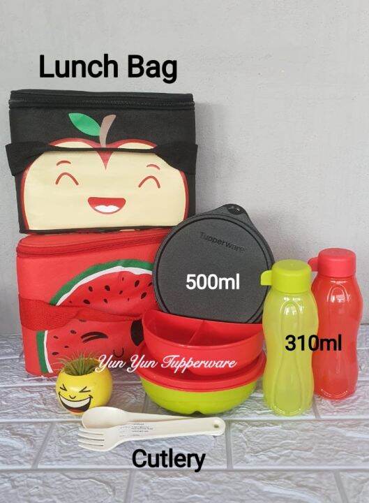 Tupperware Kids Lunch Set - Lunch Box / Cutlery / Lunch Bag | Lazada