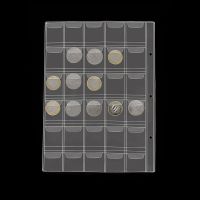 1PC 30 Pockets Coin Storage Album Page Coin Album Page Folder Holder Clear Pocket For Coin Money Collection PVC Album Storage