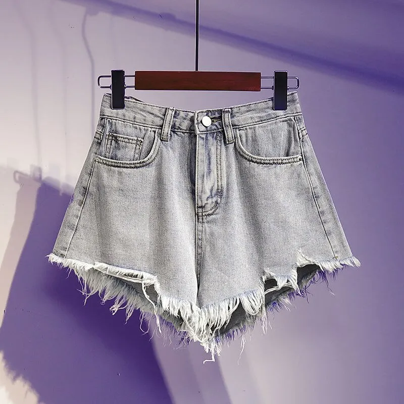 Fashion Women Denim Bottoms Sexy Ladies Ripped Jeans Shorts High