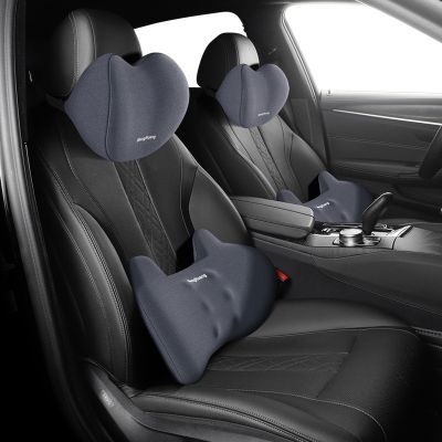 Cartoon Car Headrest Set Memory Foam Back Pillow Auto Waist Support for Mazda Car Headrest Neck Pillow Lumbar Support for Driver