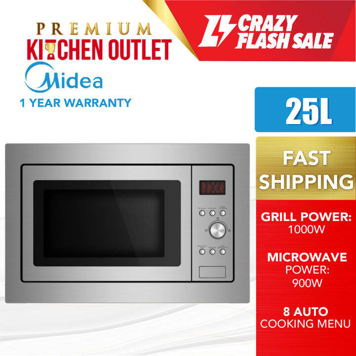 【Own Truck Delivery】Midea 25L Built In Microware Oven With Grill MBM ...