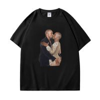 เสื้อผ้าผชเสื้อยืด ผ้าฝ้าย 100% พิมพ์ลายกราฟฟิค Kanye West Kissing สไตล์ฮิปฮอป เรโทร เหมาะกับฤดูร้อน สําหรับผู้ชายS-5XL  H8WS