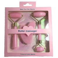 ☒☜ 3pcs Set Resin Roller Massager for Face Body Gua Sha NotJade Stone Face Care Roller Facial Massager Beauty Health Skin Care Tool