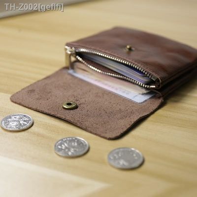 👝 กระเป๋าเงินJapan และ South Korea ถุงเหรียญขนาดเล็กกระเป๋าสตางค์นักเรียนชายหนังคู่ที่ยึดบัตรกระเป๋าสั้นเปลี่ยนกระเป๋า