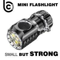 ZK30 BORUiT ES03 3*SST20 3000LM Powerful LED Flashlight USB Rechargeable 18350 6Mode Super Bright Torch for Camping Mountaineer Rechargeable  Flashlig