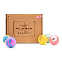 Bath Set 6 Large 60G Bath Balls With Pure Essential Oils ของขวัญเกลือทะเลมะพร้าวสำหรับวันเกิดและวันหยุด