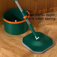 Spin Mop with Bucket Hand Free Squeeze Mop Automatic Separation Flat Mops Floor Cleaning with Washable Microfiber Pads