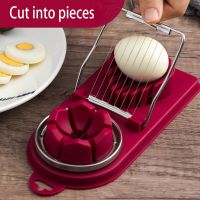 ۩☌✾ Multifunctional Egg Cutter Stainless Steel Egg Slicer Sectioner Cutter Mold Flower-Shape Luncheon Meat Cutter Kitchen Gadgets