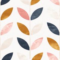 ▨☊ Modern Leaf Peel And Stick Wallpaper Removable Beige/Brown/Pink/Navy Blue Vinyl Self Adhesive Contact Paper For HomeDecorative