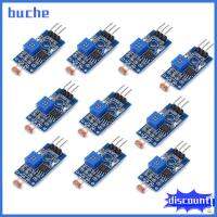 BUCHE 10PCS 3พิน โมดูลเซ็นเซอร์ไวแสง LM393 5มม. LDR โมดูลเซ็นเซอร์ บล็อกเซ็นเซอร์ การตรวจจับแสงดิจิตอล Arduino สำหรับเด็ก