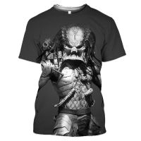 2023 NEWNewest Predator 3D พิมพ์เสื้อยืดผู้ชายผู้หญิงแฟชั่น O-Neck Streetwear เสื้อยืดขนาดใหญ่ Harajuku เด็ก Tees Tops เสื้อผ้า