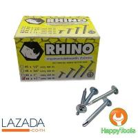 RHINO สกรูปลายสว่านยึดโครงเหล็กหัวบัททอน 8x1.5 นิ้ว