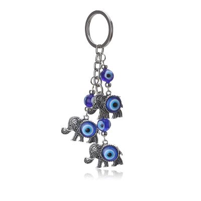 【YF】✸  1pc Evil Charms Keychain Elephant Pendent Chain Alloy Tassel Car Fashion Jewelry