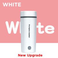 White-220V EU 350Ml 110V/220V Electric Hot Water Cup Small Portable Kettle Travel Heating Smart Insulation Artifact Mini Boiling Up Five Mins