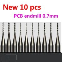 【✱2023 HOT✱】 chenguang 10ชิ้นคาร์ไบด์ Pcb Cnc ดอกสว่านสลักที่ตัดปลายหมุนตัดเจาะหลุม Endmill ขนาดเส้นผ่าศูนย์กลาง0.7มิลลิเมตร St3.0.706