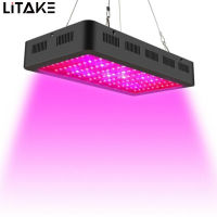 LITAKE ไฟพืชเติบโตคู่1200W 120LEDs 10W ชิปคู่สเปกตรัมเต็มรูปแบบสำหรับ AC85-265V พืชสวนเรือนกระจก