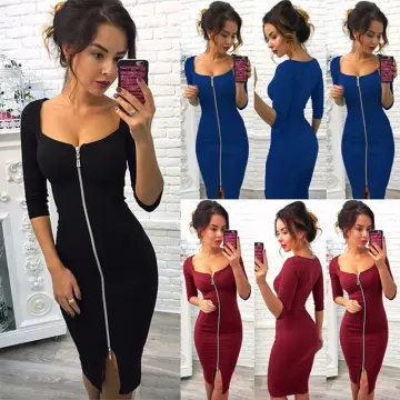 Front Zipper Dress - Best Price In Singapore - Aug 2023 | Lazada.Sg