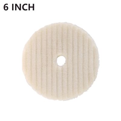 5 lnch 6 Inch Wool Polishing Pad Buffing Pads For Car Polisher Kits Wool Finish Polishing Pad Heavy Cutting Wool Polishing Pad