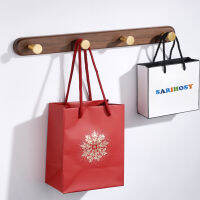 SARIHOSY Hanger Wall Hook for Bathroom And Kitchen Walnut Gilded Coat Racks Multi Hooks for Hat Robe Key Bag Heavy Wall Hanger