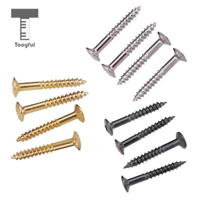 ；‘【； 40Pcs/Set Humbucker Pickup Ring Frame Mounting Screws For Electric Guitar Replacement Parts