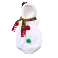 Cute Toddler Christmas Outfits Infant Baby Boys Girls Christmas Xmas Snowman Moing Fleece Romper Scarf Sets Baby Costume