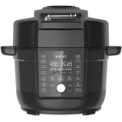 Instant Pot ดูโอ คริสป์ คอมโบฝาเดียว + หม้อทอดลม (6.2 ลิตร) หม้ออัดแรงดันไฟฟ้า หม้ออเนกประสงค์ 13-In-1 กำลัง 1500W สีดำ