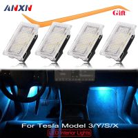 For Tesla Model 3 Y S X Ultra-bright Interior LED Lighting Bulbs Kit Accessories Fit Trunk Frunk Door Puddle Foot-Well Lights