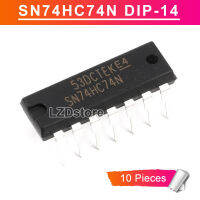 10ชิ้น SN74HC74N DIP14 SN74HC74AN DIP-14 SN74HC74 74HC74 DIP Dual D-Type เรียกขอบบวกใหม่เดิม