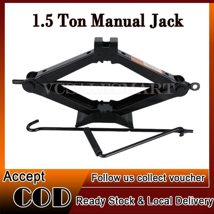 ⭐【1.5 Tons】Scissor Jack Mechanical Scissor Jack for All Cars Repairing