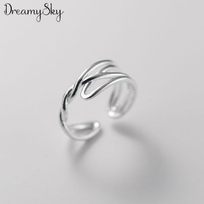Dreamysky แหวนลายเส้นแนวกอทิกสำหรับผู้หญิงย้อนยุคเรขาคณิตแหวนลูกปัดข้อนิ้วหลายข้อต่อเครื่องประดับอินเทรนด์