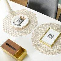 ∈ Nordic ins wind hollow melon seeds pattern pvc placemat non-slip heat insulation mat table mat coaster tableware mat wholesale