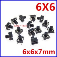 50PCS SMT 6x6x 7 6X6X7 6X6X7mm 4PIN patch switch Micro push button switch reset switch PCB SMD