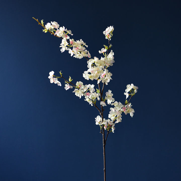 กิ่งก้านซากุระ4ง่ามจำลองกิ่งยาวดอกไม้ประดิษฐ์ผ้าไหมดอกไม้พลาสติกและซุ้มประตูจำลองการจำลอง-flowershuilinshen