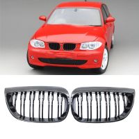 Car Grill Front Kidney Grille Racing Grills Gloss Black Grille Auto ABS Grilles  For BMW E81 E87 120d 120i 130i 2004-2006