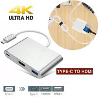 ??HOT!!ลดราคา?? Type C USB 3.1 to HDMI USB3.0 Adapter Charging Port for Macbook Laptop ##ที่ชาร์จ แท็บเล็ต ไร้สาย เสียง หูฟัง เคส Airpodss ลำโพง Wireless Bluetooth โทรศัพท์ USB ปลั๊ก เมาท์ HDMI สายคอมพิวเตอร์