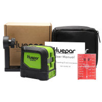 Huepar 2 Lines Laser Level Self Levelling ( 4 degrees) Green Red Beam Laser Horizontal &amp; Vertical Cross-Line with Magnetic Base