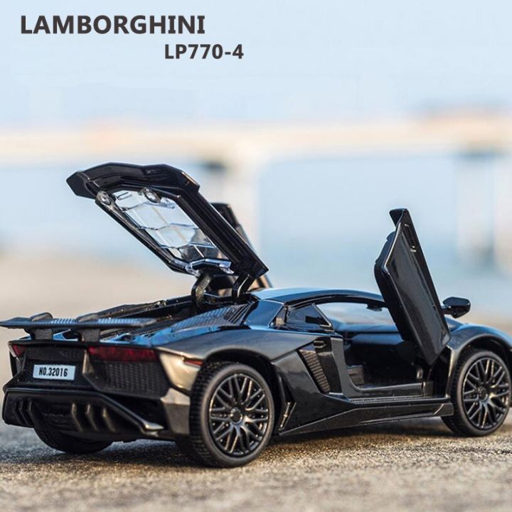 1:32 Lamborghini Aventador LP750 Alloy Toy Model Boy Gift High Simulation  Metal Car Sound And Light Pull Back Sports Car Toy Car Best seller |  