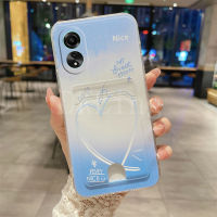 กระเป๋าการ์ดแฟชั่นเคสโทรศัพท์มือถือสำหรับ OPPO A78 4G 2023 Happy Be Love Pattern ปลอกอ่อน Oppo A78 NFC กล้องฝาครอบเคสป้องกันโทรศัพท์ OPPOA78 NFC